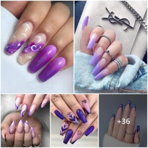 30 Stunning and Modern Purple Nail Designs