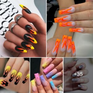 37 Stunning Flame Manicure Ideas to Make Your Nails Stand Out with Personality