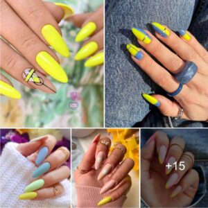 Vibrant yellow nails to brighten up your summer manicures.