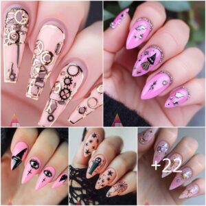 Step into the Enchanting World of Pink Halloween Nails!