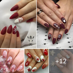 Get into the holiday spirit with these 12 stunning short red Christmas nail designs!