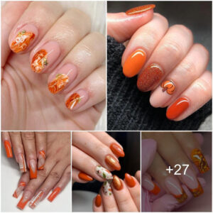 29 Trendy Burnt Orange Nail Designs for Fall 2024 – Stylish Ideas with Gold, Glitter, and Matte Finishes