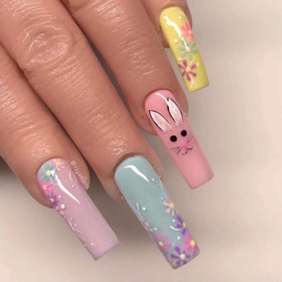 Easter Bunny Nail Designs