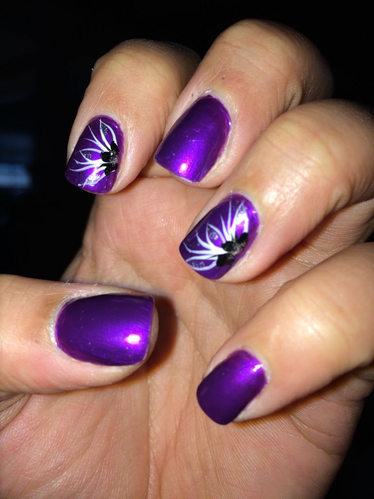 Purple Spring Nails Designs