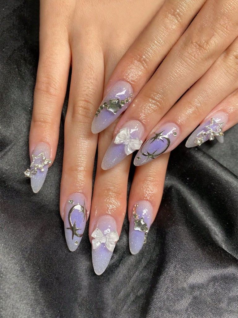 Purple Spring Nails Designs