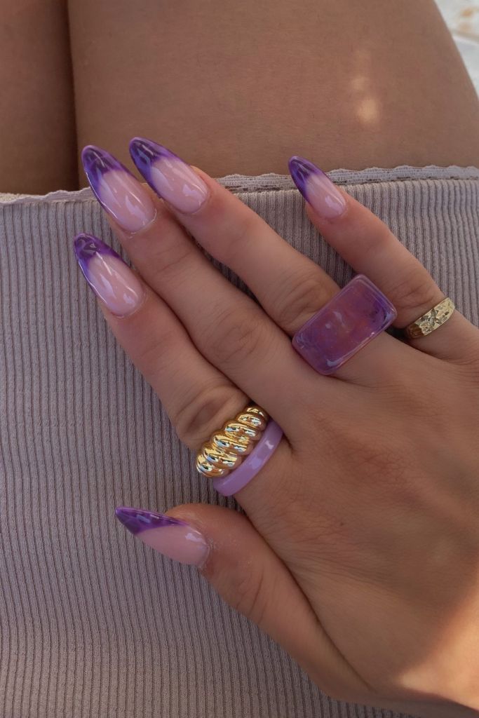 Purple Spring Nails Designs