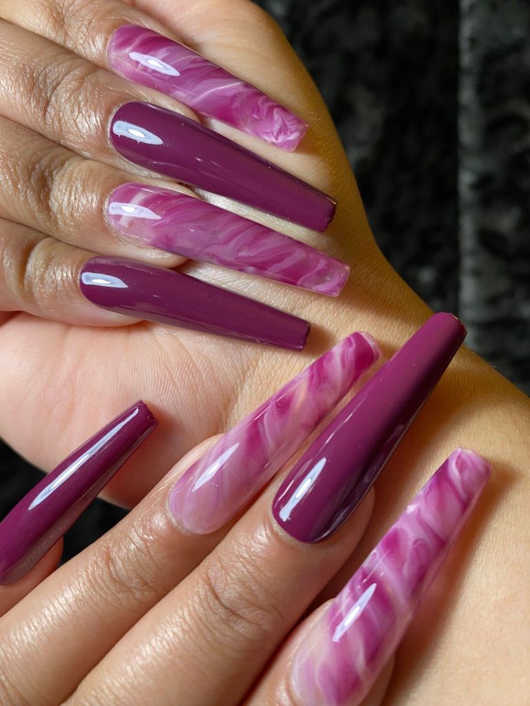 Purple Spring Nails Designs