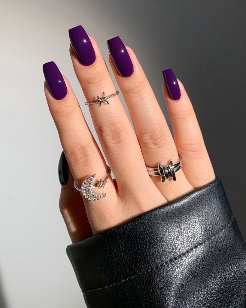 Purple Spring Nails Designs