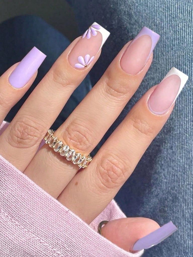 Purple Spring Nails Designs