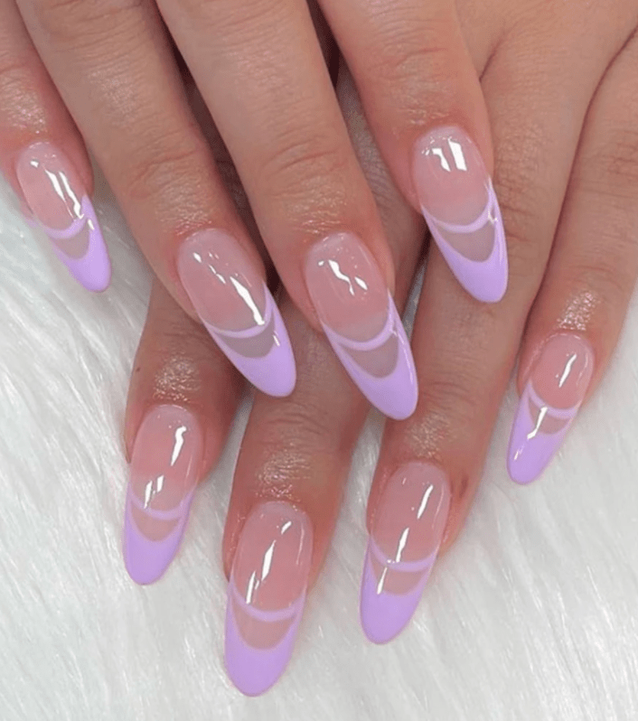 Purple Spring Nails Designs