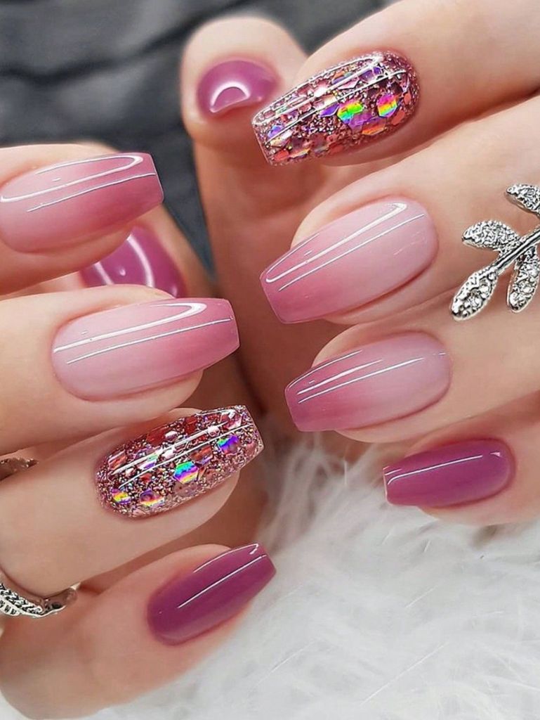 Purple Spring Nails Designs