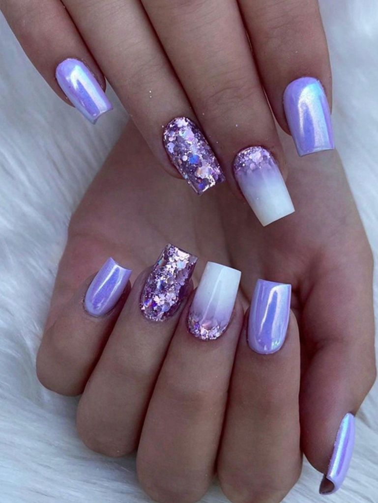 Purple Spring Nails Designs