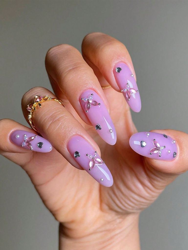 Purple Spring Nails Designs